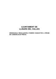 Reglamento Cementerio Municipal - Ajuntament de Llinars del Vallès