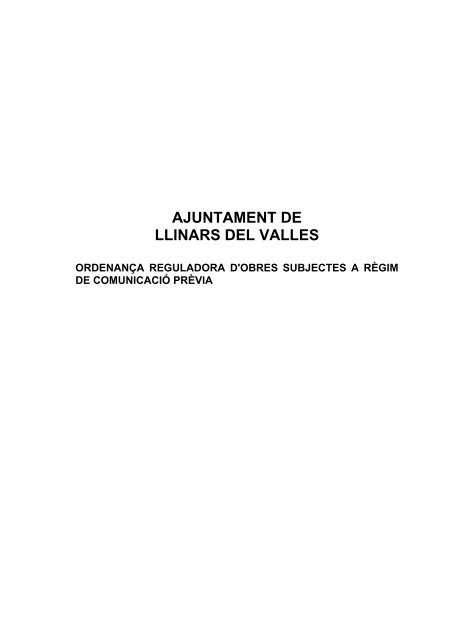 Reglamento Cementerio Municipal - Ajuntament de Llinars del Vallès