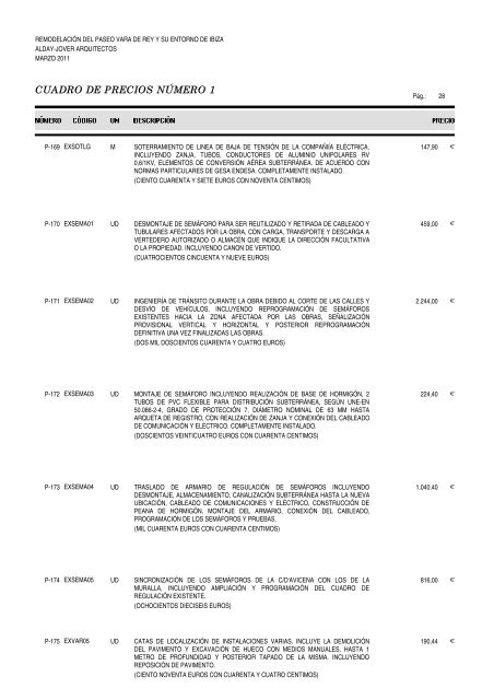 Memòria projecte executiu - Ibiza