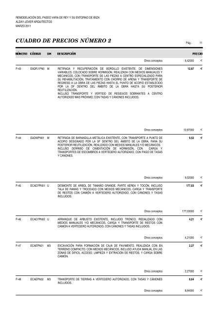 Memòria projecte executiu - Ibiza