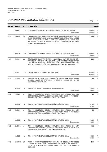 Memòria projecte executiu - Ibiza