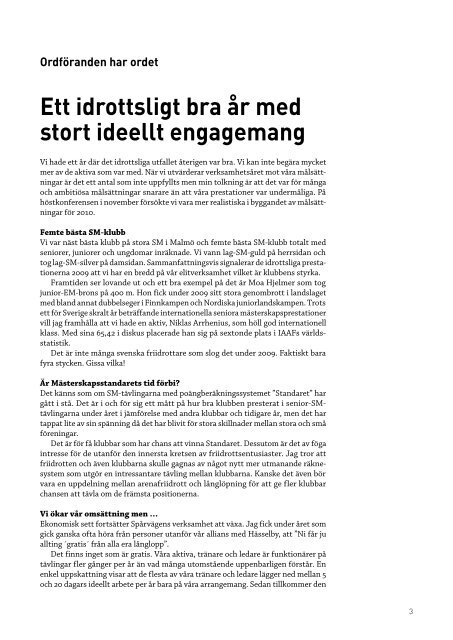 Årsberättelse 2009 Spårvägen Friidrott - TextoGraf.com