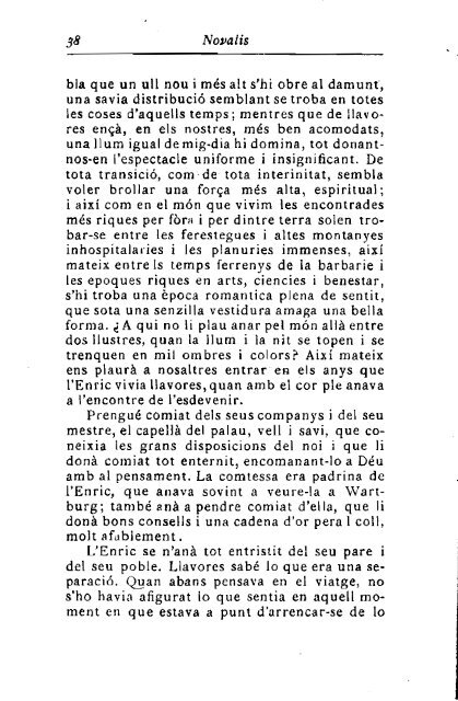 Novalis, Enric d'Ofterdingen, vol. I, traducció de Joan Maragall (1907)