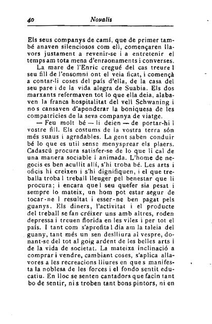 Novalis, Enric d'Ofterdingen, vol. I, traducció de Joan Maragall (1907)