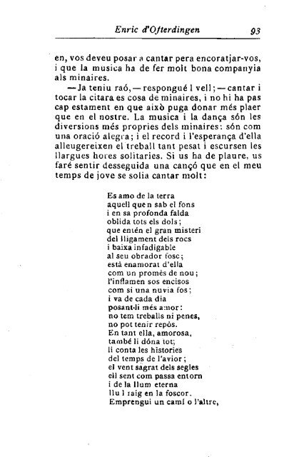 Novalis, Enric d'Ofterdingen, vol. I, traducció de Joan Maragall (1907)