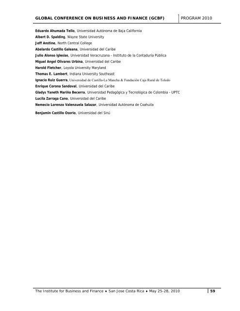 Table of Contents - The Institute for Business and Finance Research ...