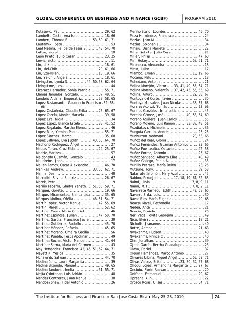 Table of Contents - The Institute for Business and Finance Research ...