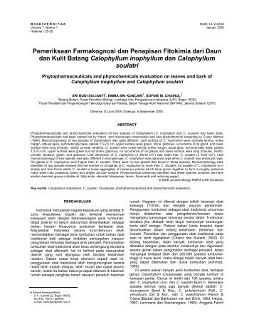 Pemeriksaan Farmakognosi dan Penapisan Fitokimia dari Daun ...