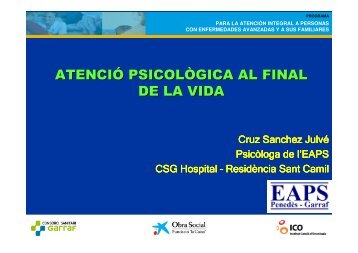 atenció psicològica al final de la vida - CSG