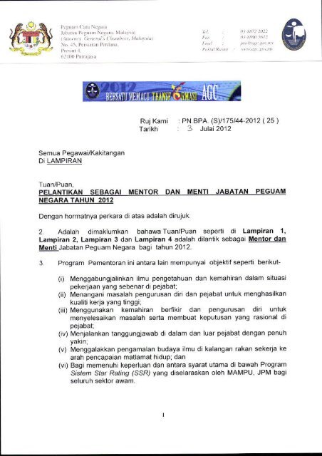 Surat Pelantikan Mentor dan Menti