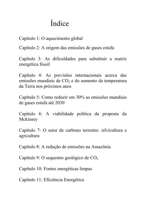 Controlando o aquecimento global. - Fundação Visconde de Cairu