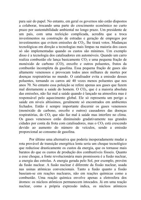 Controlando o aquecimento global. - Fundação Visconde de Cairu