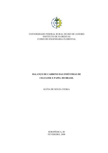 Balanço de carbono das indústrias de celulose e - Instituto de ...