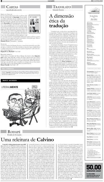 Edição 111 - Jornal Rascunho - Gazeta do Povo