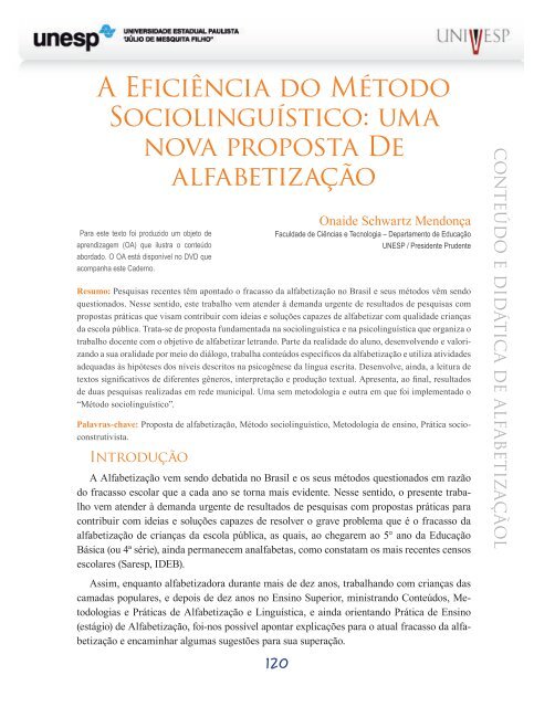 A Eficiência do Método Sociolinguístico - Acervo Digital da Unesp