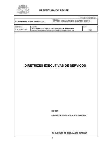 Obras de drenagem superficial - Prefeitura do Recife