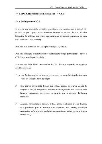 7.4 Curva Característica da Instalação → (CCI) 7.4 ... - Escola da Vida