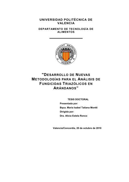 tesis doctoral montti - RiuNet - Universidad Politécnica de Valencia