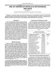 use of dissimilar metals in orthopaedic implants - Zimmer