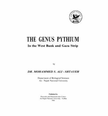 THE GENUS PYTHIUM - An-Najah National University