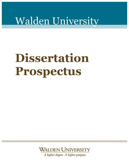 sample dissertation proposal walden university