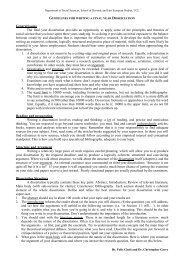 Guidelines for Writing a Final Year Dissertation - the UCL School of ...