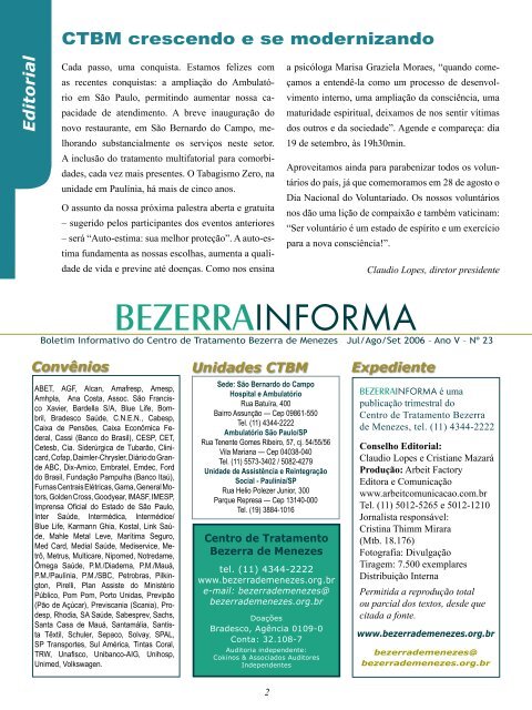 BEZERRAINFORMA - Centro de Tratamento Bezerra de Menezes