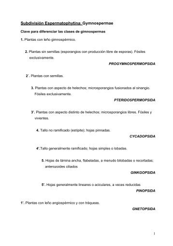 Gimnospermas I (Guía TP)