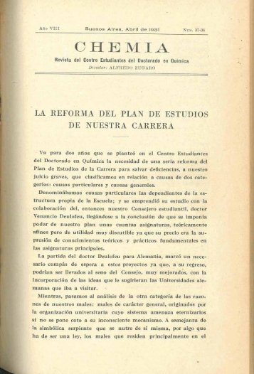 Biblioteca Digital | FCEN-UBA | Chemia Nº 37 y 38 Revista del ...