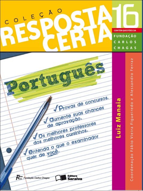 Coleção Resposta Certa – Português – FCC - Editora Saraiva