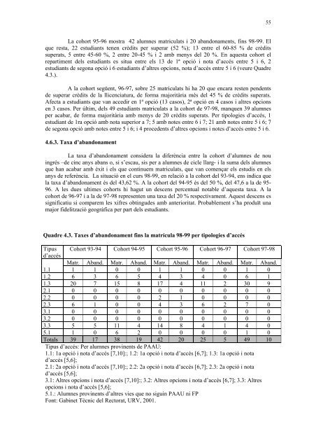 avaluació de l'ensenyament de geografia - Universitat Rovira i Virgili