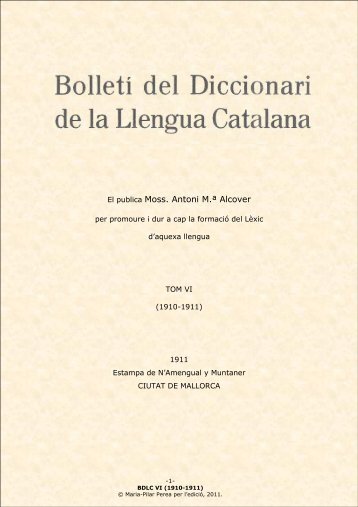 BDLC VI - Institut d'Estudis Catalans