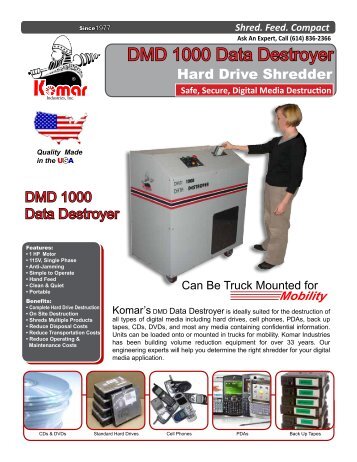 DMD 1000 Data Destroyer - Komar Industries