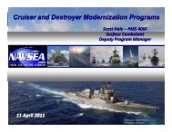 Cruiser and Destroyer Modernization Programs - Navsea
