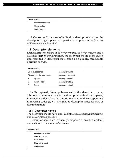 Developing crop descriptor lists - Bioversity International