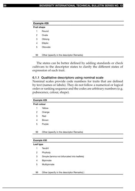 Developing crop descriptor lists - Bioversity International