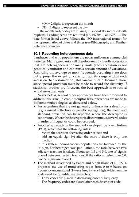 Developing crop descriptor lists - Bioversity International