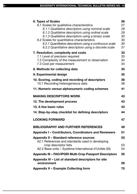 Developing crop descriptor lists - Bioversity International