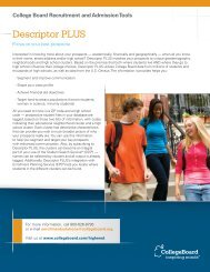 Descriptor PLUS - College Board