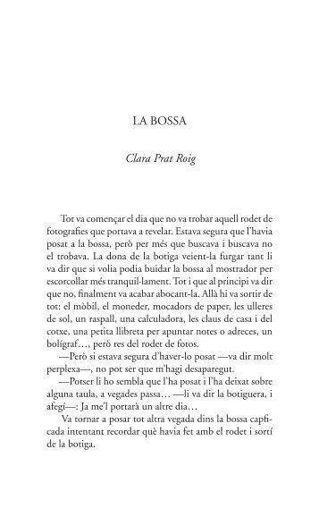 LA BOSSA Clara Prat Roig - Tinet