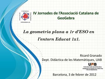 La geometria plana a 1r d'ESO en l'entorn Educat1x1 - Associació ...