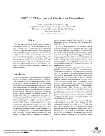 CSIFT: A SIFT Descriptor with Color Invariant Characteristics