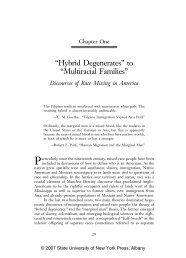 “Hybrid Degenerates” to “Multiracial Families” - SUNY Press