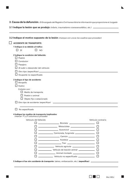 Boletín Estadístico de Defunción con Intervención Judicial - Instituto ...