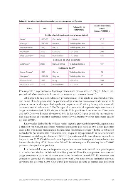 Guía de Práctica Clínica para el Manejo de Pacientes con Ictus en ...
