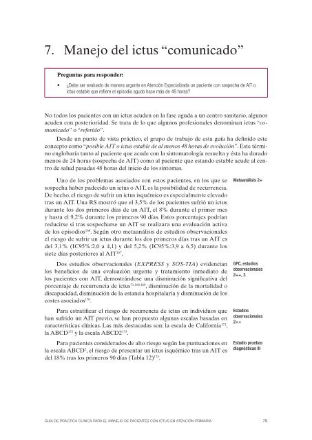 Guía de Práctica Clínica para el Manejo de Pacientes con Ictus en ...