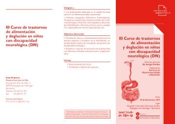 III Curso de trastornos de alimentación y deglución en niños con ...