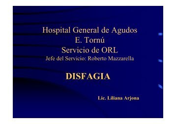 Disfagia-Presentación Power Point de la Lic. Fga. Liliana B. Arjona