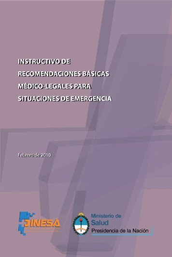 Instructivo de recomendaciones básicas médico-legales para