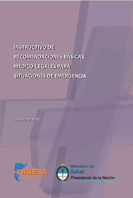 Instructivo de recomendaciones básicas médico-legales para